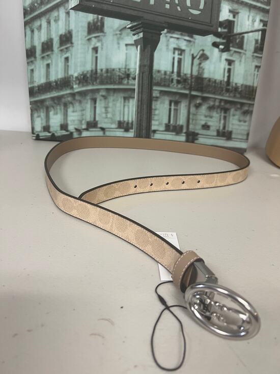 Coach CZ196 Signature Buckle Cut To Size Belt, 25Mm main image 5